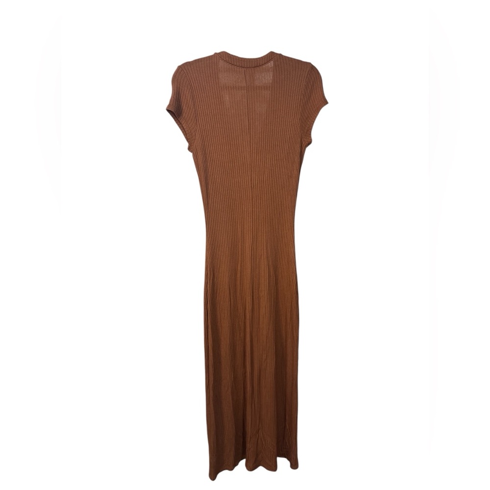 Reformation Cypress Brown Ribbed Knit Maxi Dress MSRP $248 Medium - Picture 7 of 7